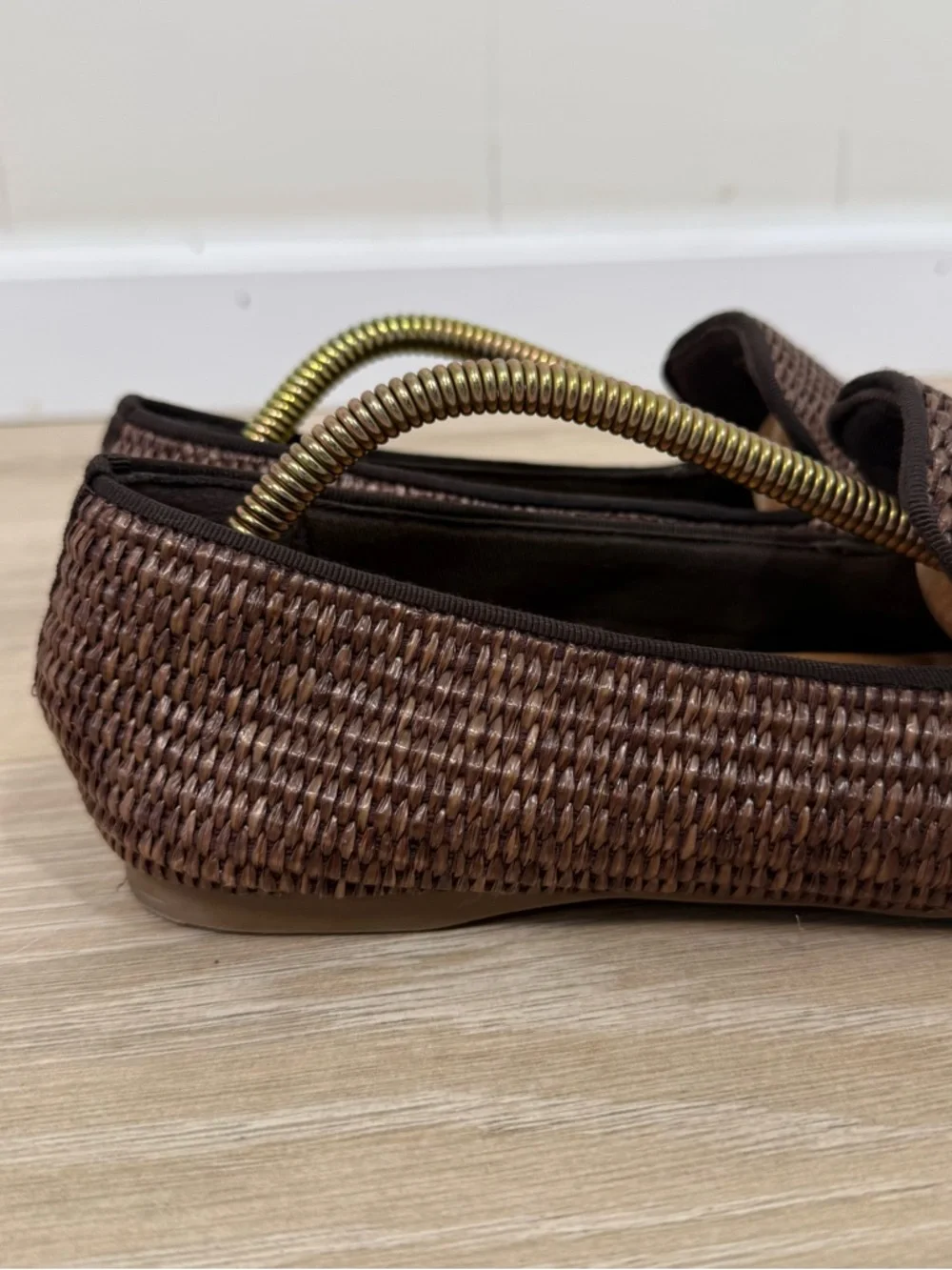 Birdies Brown Woven Loafers
